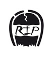 Eulenspiegel Selbstklebe-Schablone R.I.P