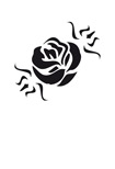 Eulenspiegel Selbstklebe-Schablone Rosenblüte