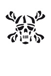 Eulenspiegel Selbstklebe-Schablone Tribal Kopf