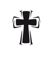 Eulenspiegel Selbstklebe-Schablone Kreuz I