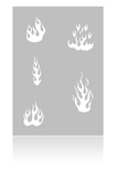 Eulenspiegel Airbrush Schablone Flames I